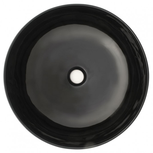 Izlietne, 41,5x13,5 cm, apaļa, melna keramika