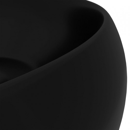 Izlietne, apaļa, 40x15 cm, matēta melna keramika