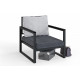 Atzveltnes krēsls Hanah Home MTLBHC70004 - Pelēks