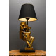 Galda lampa Opviq Lecture - Melns, zelts