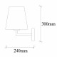 Sienas lampa Opviq Profil - 4656 - Melns, krēms