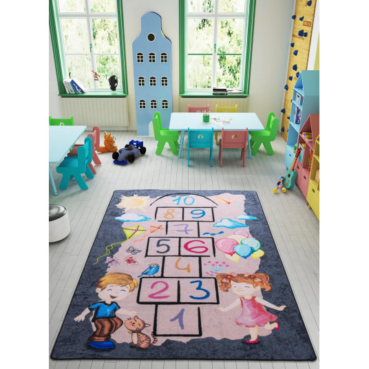 Durvju paklājs (100 x 150) Conceptum Hypnose Street Game - Daudzkrāsains