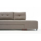 Stūra dīvāna gultne Hanah Home Manama Corner Sofa Bed Left - Krēms