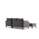 Stūra dīvāna gultne Hanah Home Bella Mini Corner Sofa Right - Antracīts