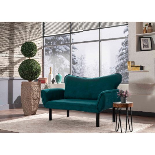 Dubultā dīvāna gultne Hanah Home Chatto - Benzīna zils