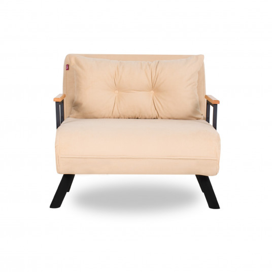 Atzveltnes krēsls - gulta Hanah Home Sando Single - Krēms