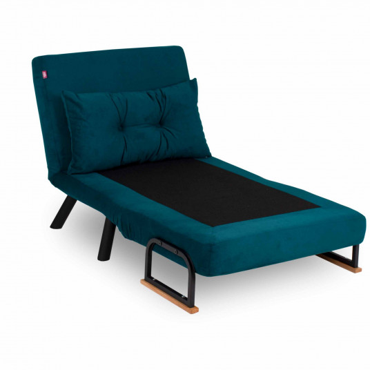Atzveltnes krēsls - gulta Hanah Home Sando Single - Petroleja zaļa
