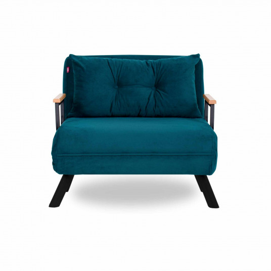 Atzveltnes krēsls - gulta Hanah Home Sando Single - Petroleja zaļa