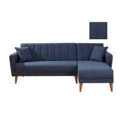 Stūra dīvāna gultne Hanah Home Aqua - Tumši zils