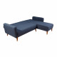 Stūra dīvāna gultne Hanah Home Aqua - Tumši zils