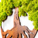 Dekoratīvs sienas piederums Wallxpert Tree Of Life 3 - Zaļš