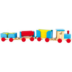 Koka rotaļlietu vilciena bloki