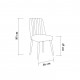 Galda un krēslu komplekts Hanah Home Vina 1053 - Atlantijas priede, antracīts