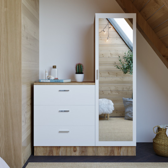 Kumode Kalune Design CC6, balta/koka