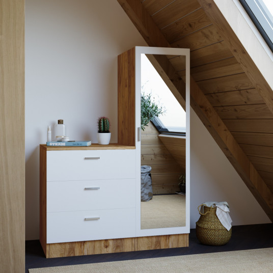 Kumode Kalune Design CC6, balta/koka