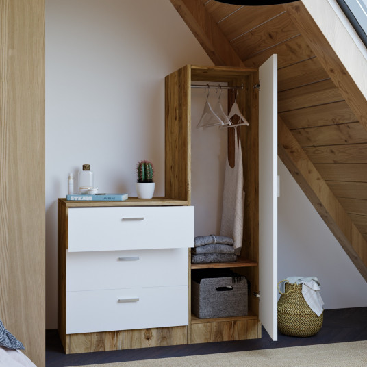 Kumode Kalune Design CC6, balta/koka