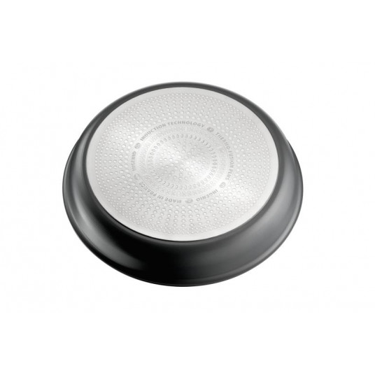 TEFAL pannu komplekts L7649253 Ingenio Ultimate Frying, Diametrs 24/28 cm, Piemērots indukcijas plīts virsmai, Noņemams rokturis, Melns