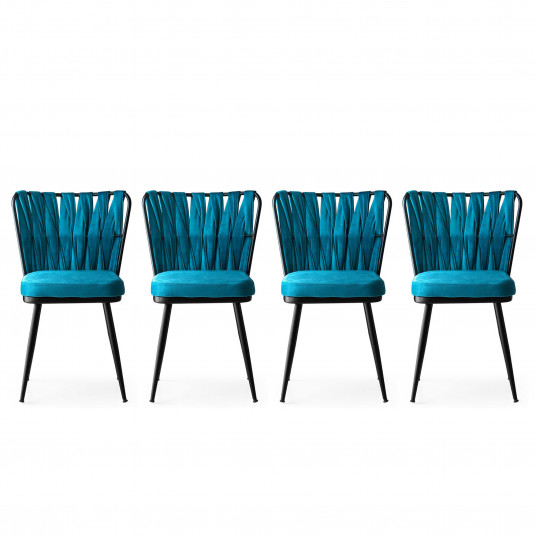 Krēslu komplekts Hanah Home Kusakli - Melns, zils
