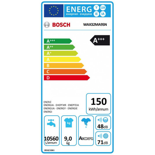 Veļas mašīna Bosch WAX32MA9SN