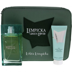 Lolita Lempicka Green Lover 3 Piece Eau De Toilette 100ML Aftershave Balm 75ML Pouch NA