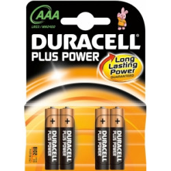 Duracell AAA/LR03, Alkaline Plus Power MN2400, 4 pc(s)
