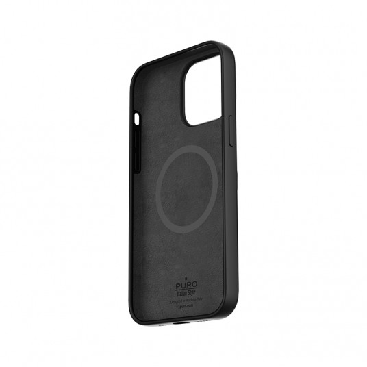 Case PURO Icon Mag priekš iPhone 14 Pro, melns / IPC14P61ICONMAGBLK
