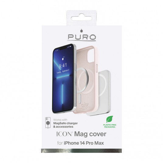 Korpuss PURO priekš iPhone 14 Pro Max, magnija, rozā / IPC14P67ICONMAGROSE