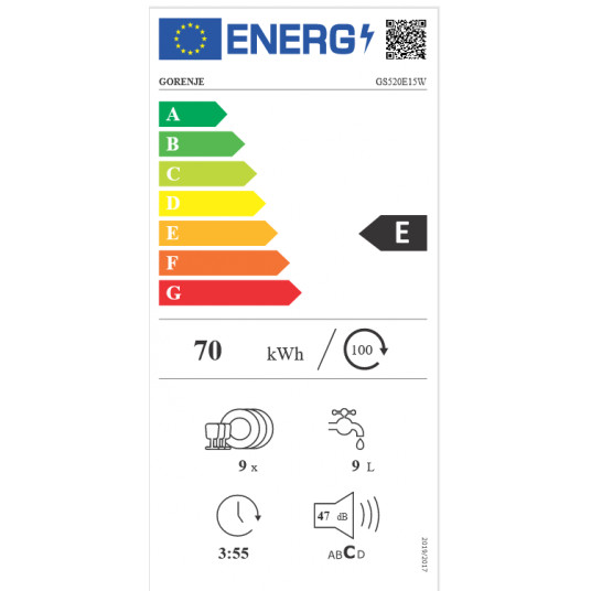 Trauku mazgājamā mašīna GORENJE GS520E15W