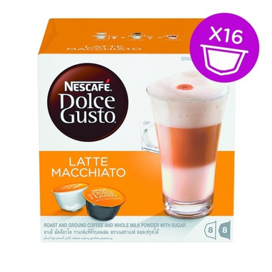 Nescafe Dolce Gusto Latte Macchiato kafija 16 kapsulu kastītē