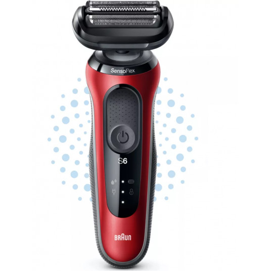 Braun skuveklis 61-R1200s Darbības laiks (maks.) 50 min, mitrs un sauss, sarkans/melns