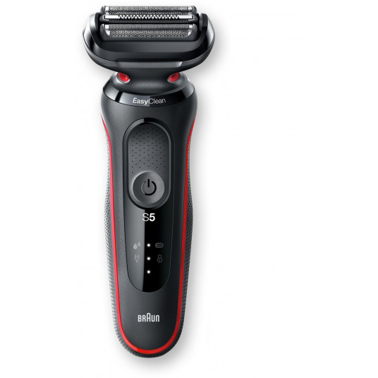 Braun skuveklis 51-R1200s Darbības laiks (maks.) 50 min, mitrs un sauss, melns/sarkans