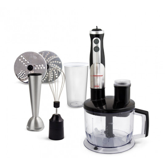Esperanza EKM004 Blenderis 0,6 L iegremdējamais mikseris melns, sudrabs, caurspīdīgs 800 W