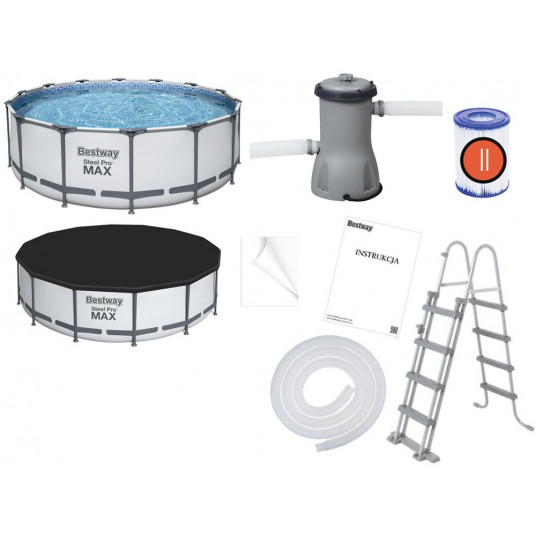 Baseina rāmis Bestway STEEL PRO MAX™ 427 X 122 cm, 5612X