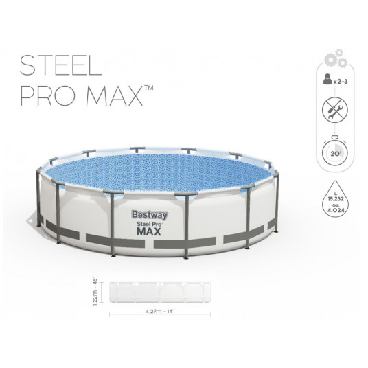 Baseina rāmis Bestway STEEL PRO MAX™ 427 X 122 cm, 5612X