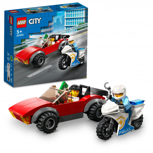 LEGO® 60392 CITY Policijas motocikla pakaļdzīšanās automašīnai