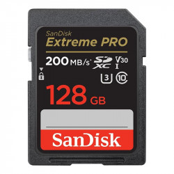 SanDisk SDXC 128GB Extreme Pro 200/90 MB/s V30 UHS-I U3