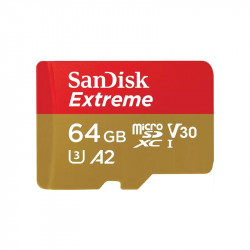 SanDisk microSDXC Extreme 64GB 170/80 MB/s A2 C10 V30 UHS-I U3