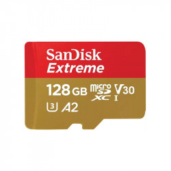 SanDisk microSDXC Extreme 128GB 190/90 MB/s A2 C10 V30 UHS-I U3