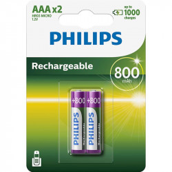 Uzlādējams akumulators Philips AAA 800mAh 2 blisteri