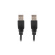 Lanberg kabelis USB-A M/M 2.0 1.0 m melns