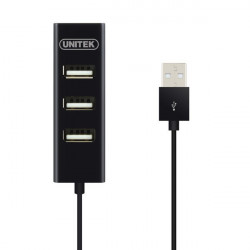 Unitek 4 portu USB 2.0 czarny