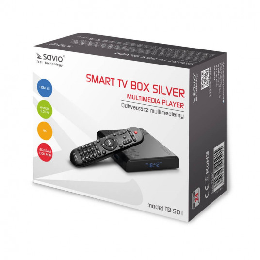 Savio Smart TV Box Silver TB-S01