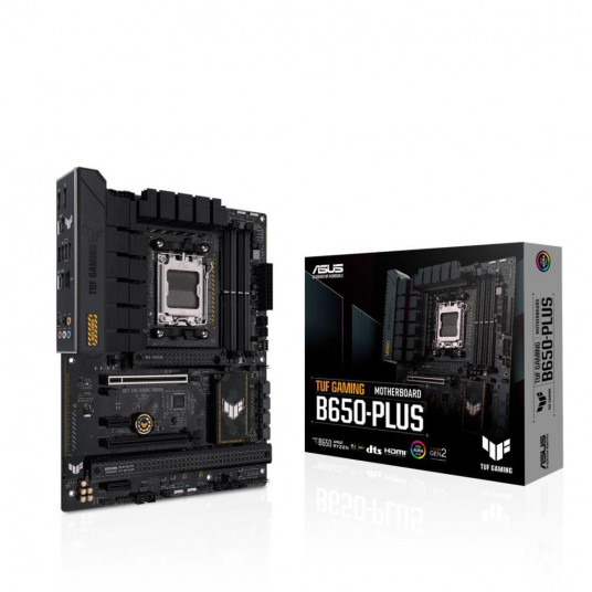 Galvenā plate|ASUS|AMD B650|SAM5|ATX|Atmiņa DDR5|Atmiņas sloti 4|2xPCI-Express 4.0 1x|2xPCI-Express 4.0 16x|3xM.2|1xHDMI|1xDisplayPort|4xUSB 2.0|2xUSB 3.0|2xUSB 3.0-4|2xUSB 3.0-4. 5xAudio ports | TUFGAMINGB650-PLUS