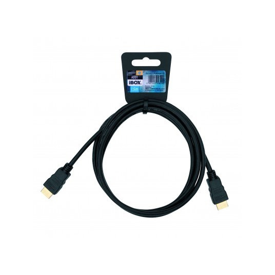 iBox ITVFHD0115 HDMI kabelis 1,5 m HDMI tips A (standarta) Melns