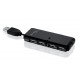 iBox IUHT008C interfeisa centrmezgls USB 2.0 480 Mbit/s melns