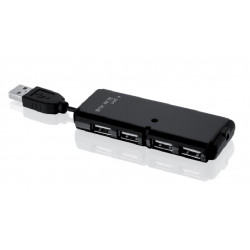 iBox IUHT008C interfeisa centrmezgls USB 2.0 480 Mbit/s melns