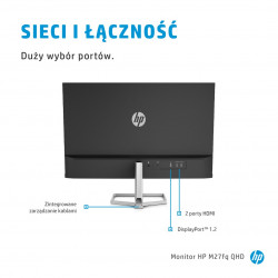 HP M27fq 68,6 cm (27 collas) 2560 x 1440 pikseļi Quad HD LED sudraba krāsā
