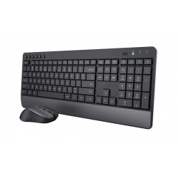 Trust Trezo Keyboard Mouse Iekļauts RF bezvadu QWERTY angļu (ASV) melns