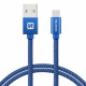 Swissten Textile Universal Quick Charge 3.1 USB-C Data and Charging Cable 1.2m Blue