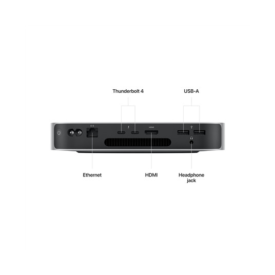 Galda dators Apple Mac Mini MMFK3ZE/A M2 8C CPU, 10C GPU/8GB/512GB SSD/INT